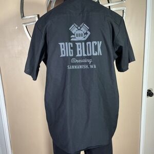 Big Block Brewing Sammamish,WA - XXL‎ Short Sleeve Black Button Up Shirt